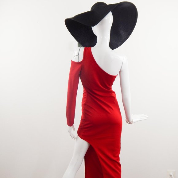 One sleeve Mesh Paneled Scarlet Red New - Picture 13 of 14